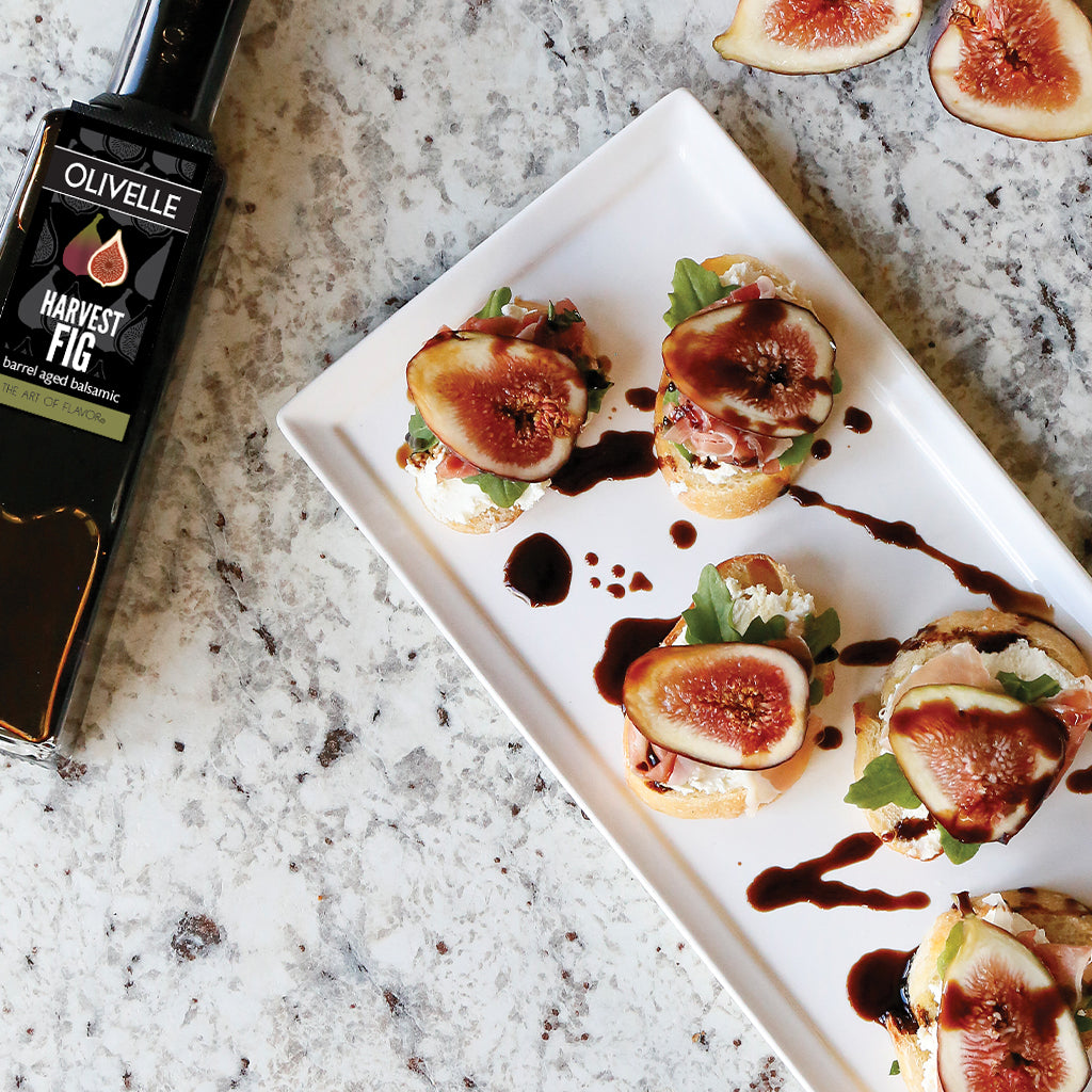 Fig Crostini with Prosciutto & Whipped Goat Cheese