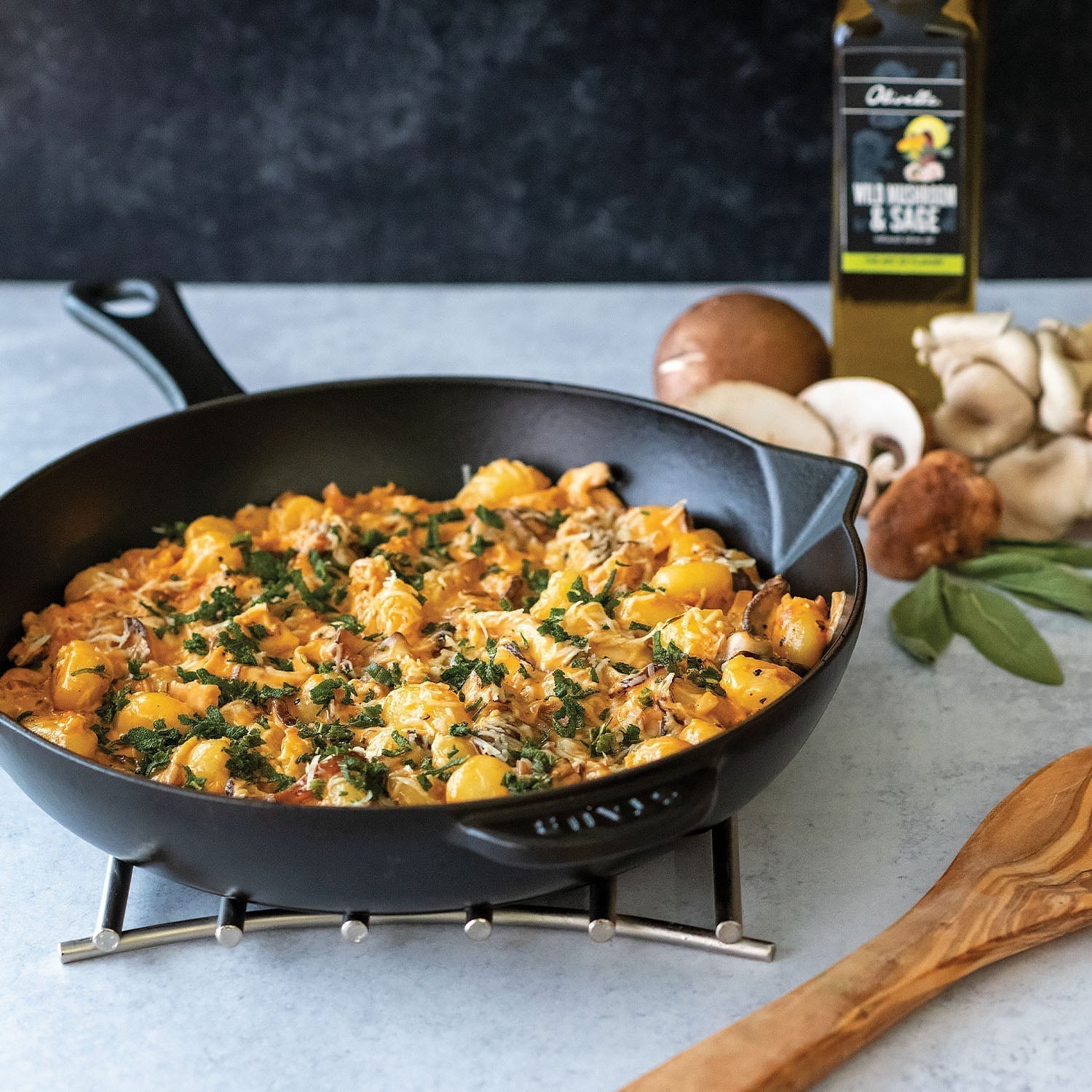 Creamy Wild Mushroom & Sage Gnocchi | Olivelle The Art of Flavor®