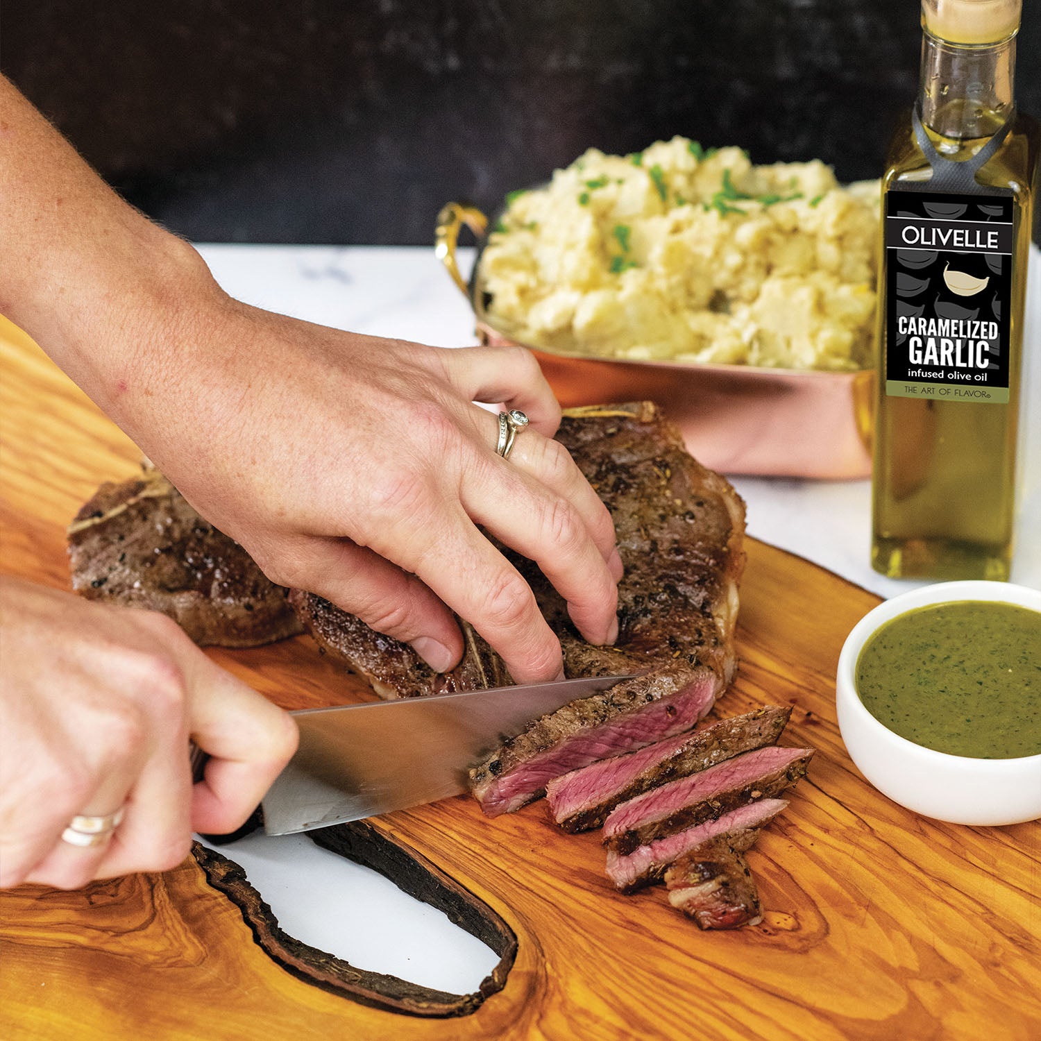 Fresh Herb & Garlic Chimichurri Steak Recipe