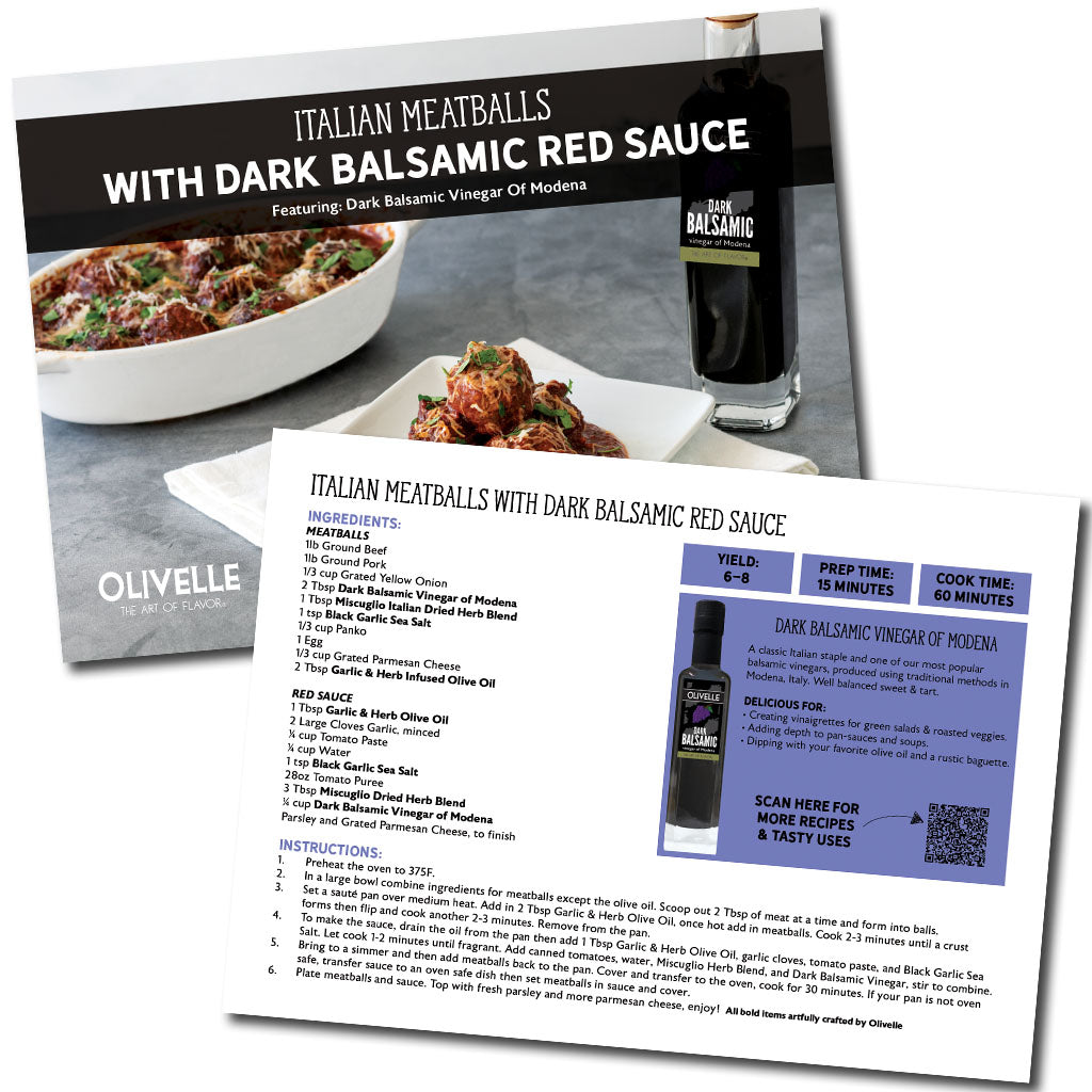 Italian Meatballs with Dark Balsamic Red Sauce Recipe