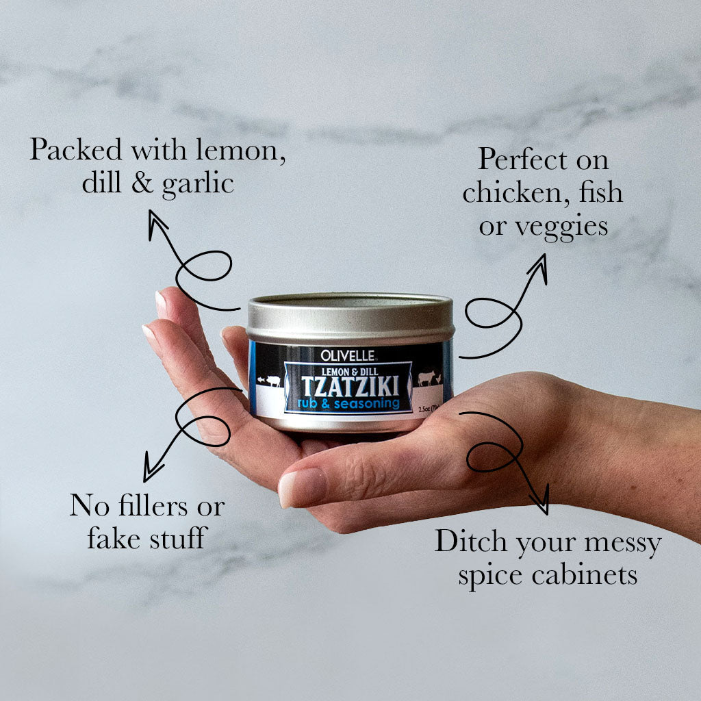 Lemon & Dill Tzatziki Rub & Seasoning | Olivelle The Art of Flavor®