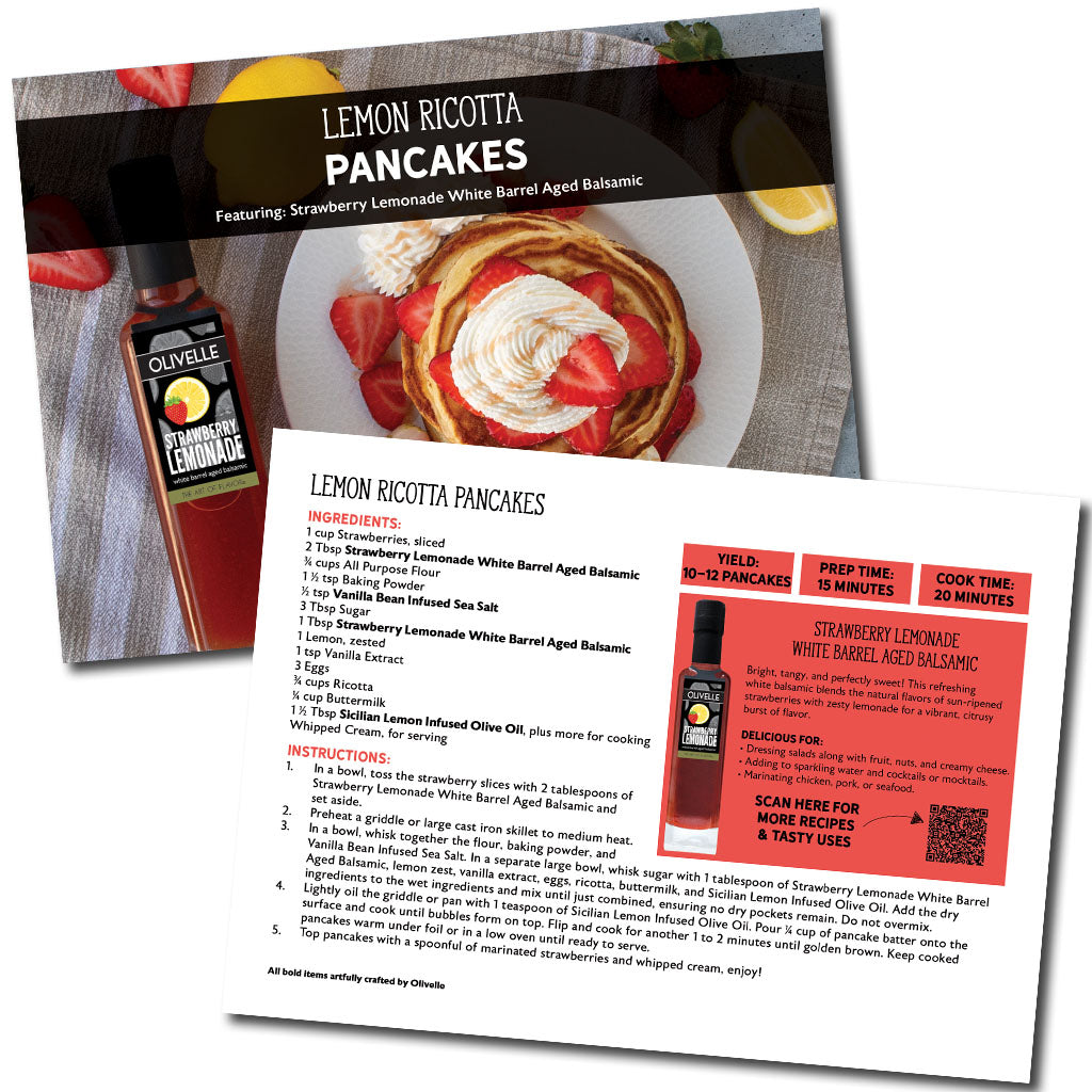Lemon Ricotta Pancakes Recipe Card