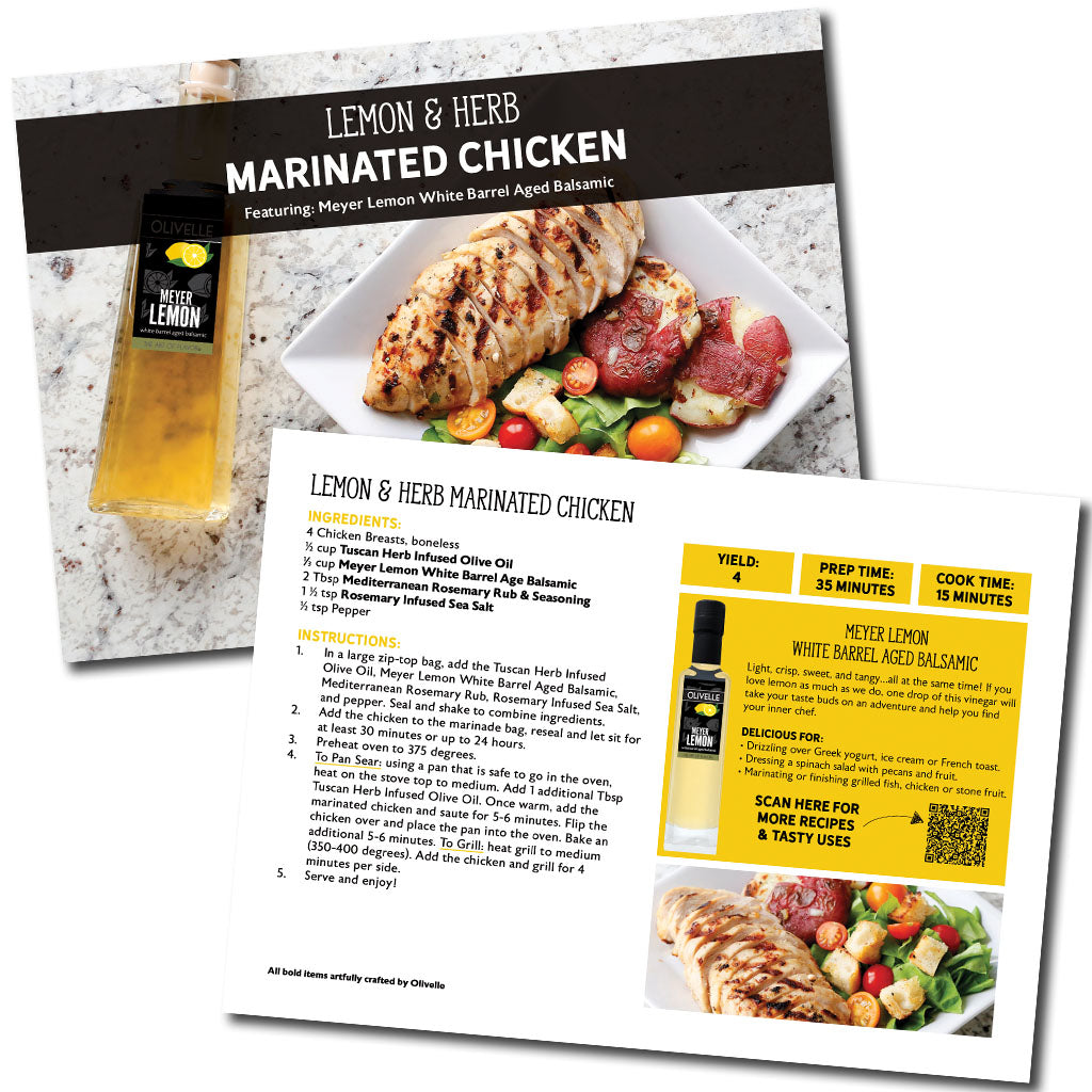 Lemon and Herb Marinated Chicken Recipe Card