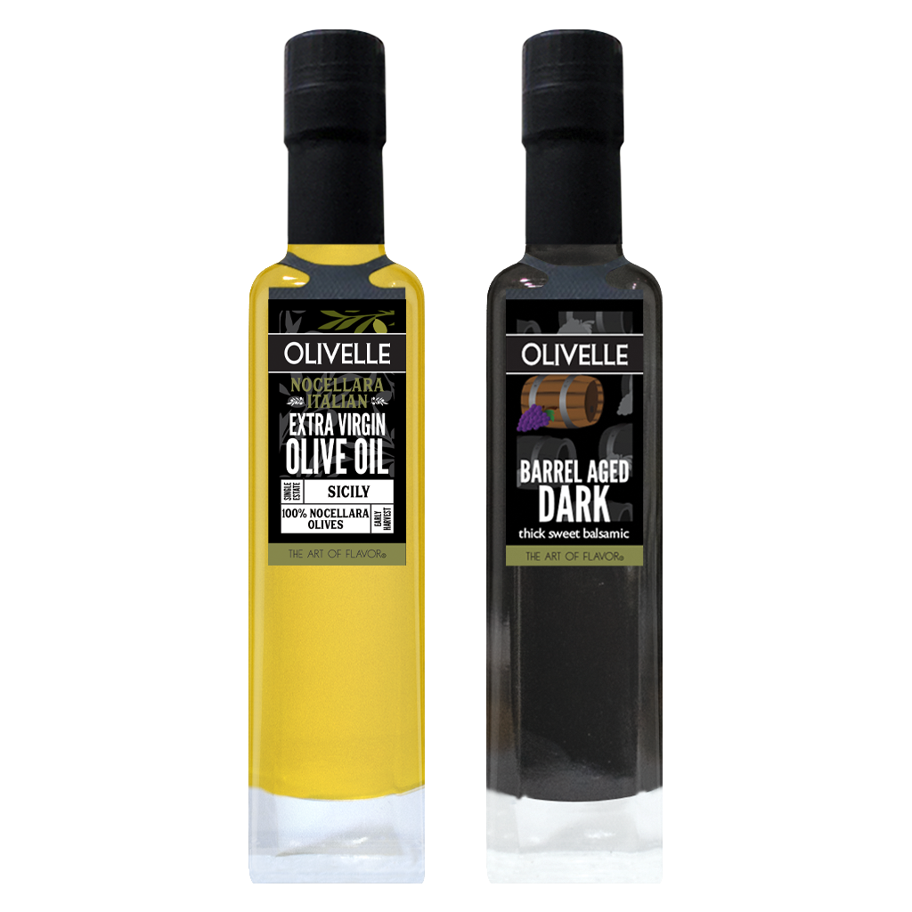Perfect Pairing - Nocellara Extra Virgin Olive Oil & Barrel Aged Dark Balsamic