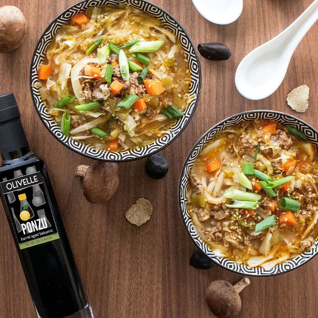 Ponzu Miso Cabbage Udon Soup