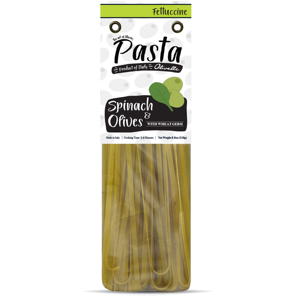 Spinach and Olive Fettuccine