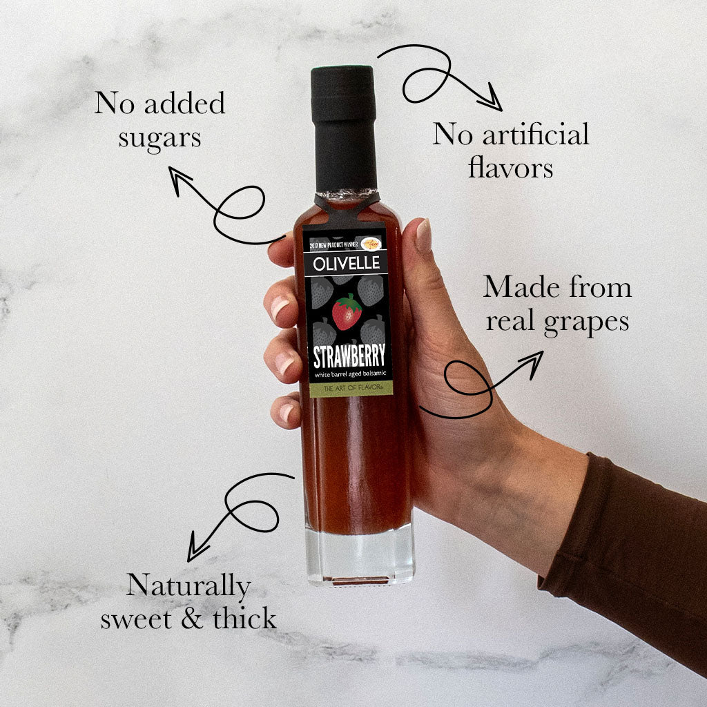 Strawberry White Barrel Aged Balsamic | Olivelle The Art of Flavor®