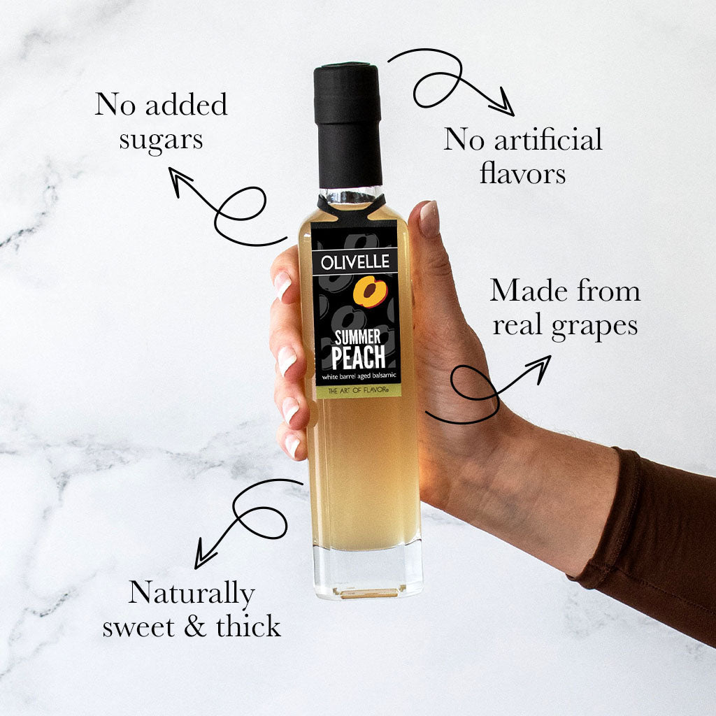 Basil Genovese Infused Olive Oil & Summer Peach Balsamic Pairing