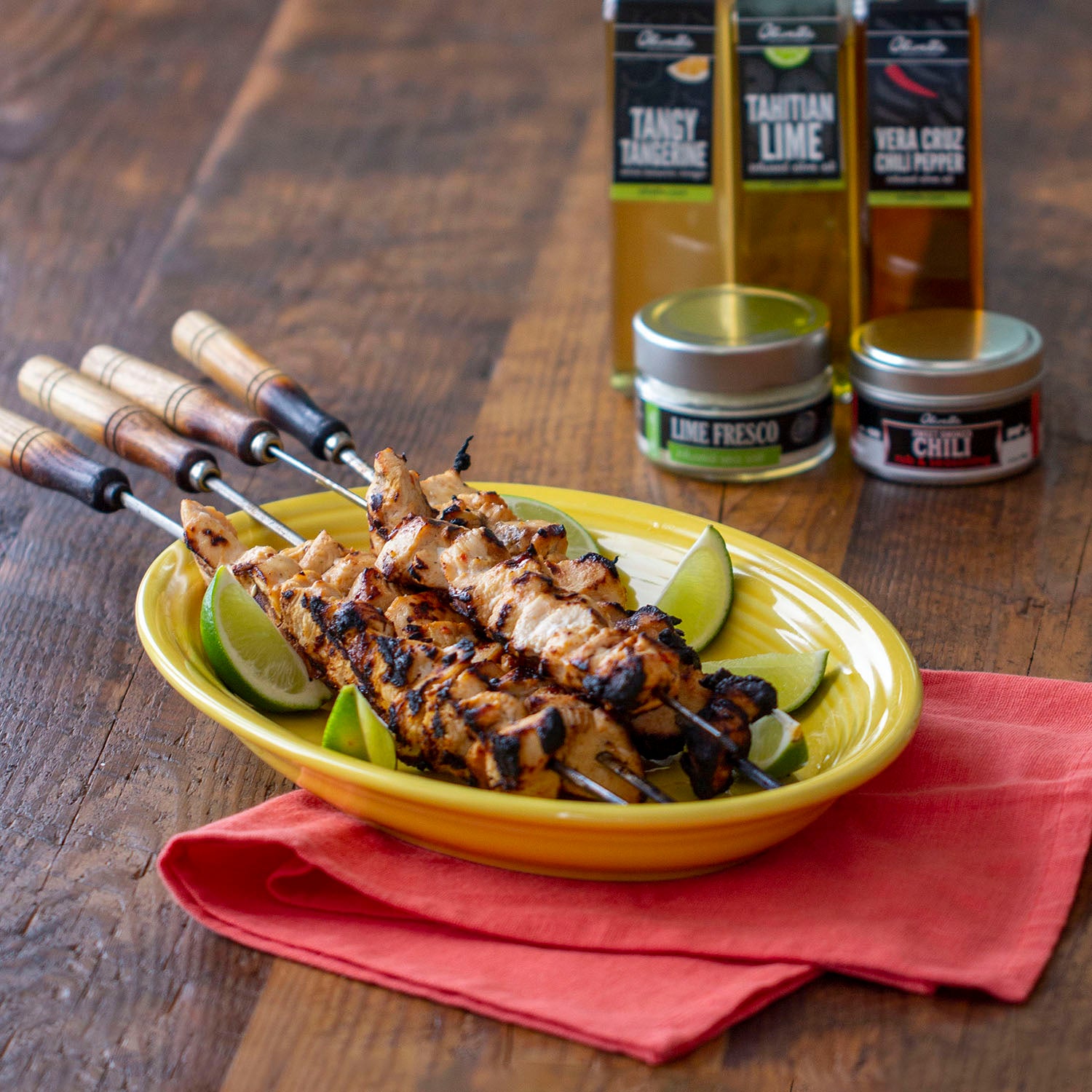 Tangerine Chili Chicken Skewers