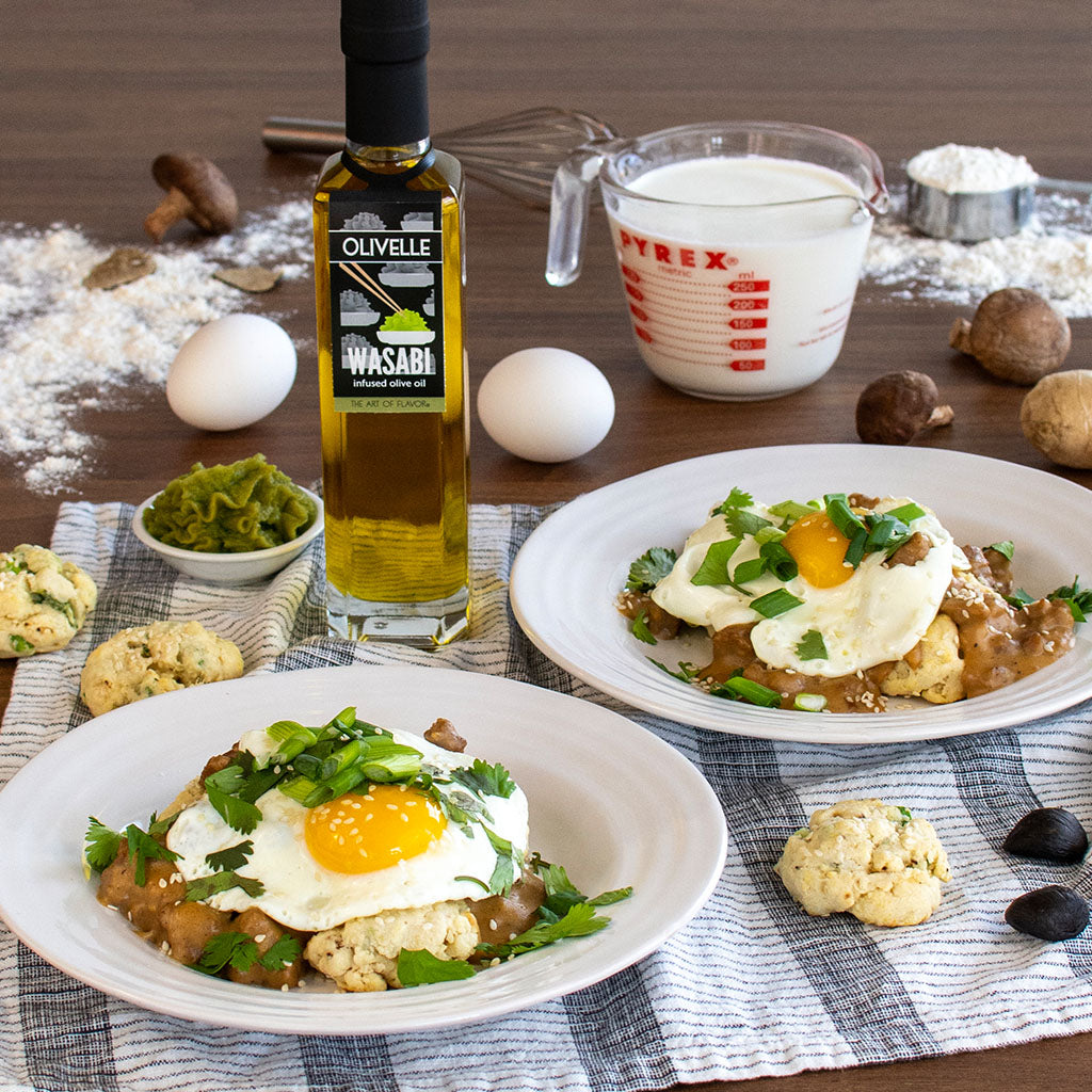 Wasabi Not Your Grandma’s Biscuits and Gravy