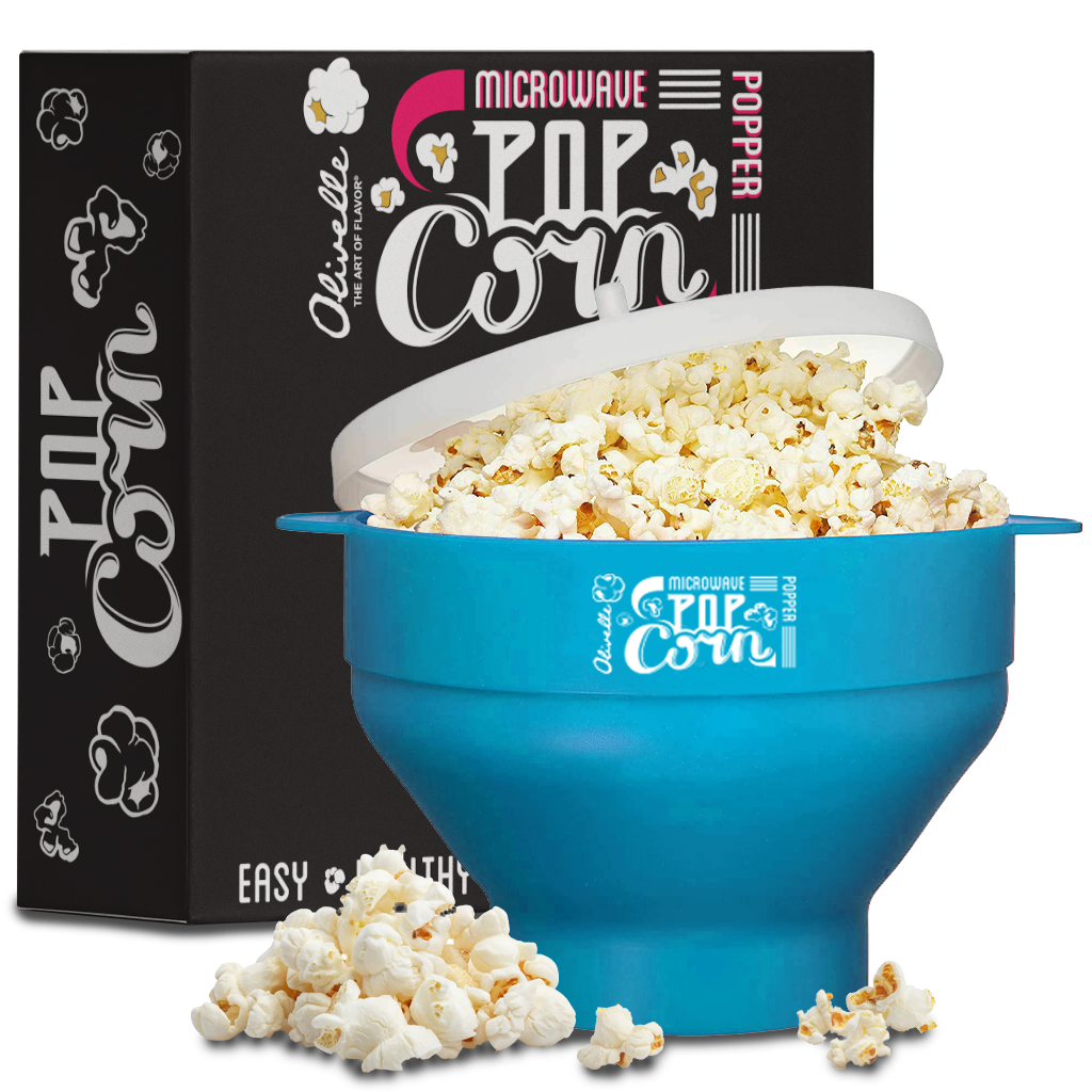 Olivelle Popcorn - Silicone Microwave Popper (Ocean)
